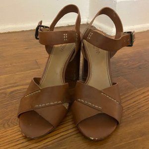 Brown Heeled Sandals